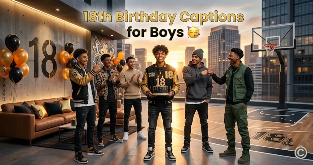 18th Birthday Captions for Boys 