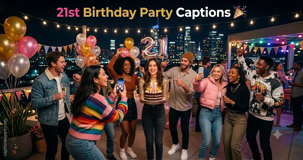 21st Birthday Party Captions 