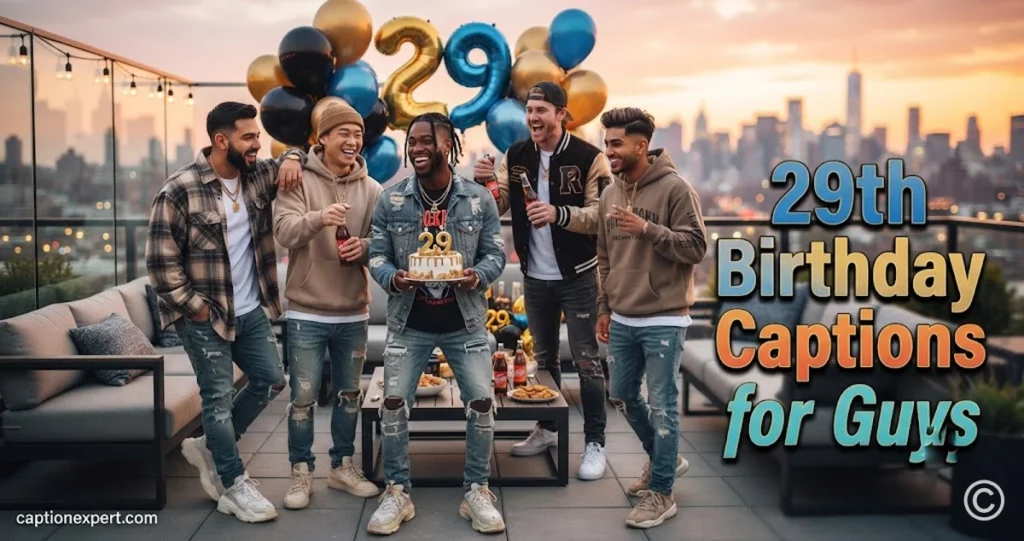 29th Birthday Captions for Guys