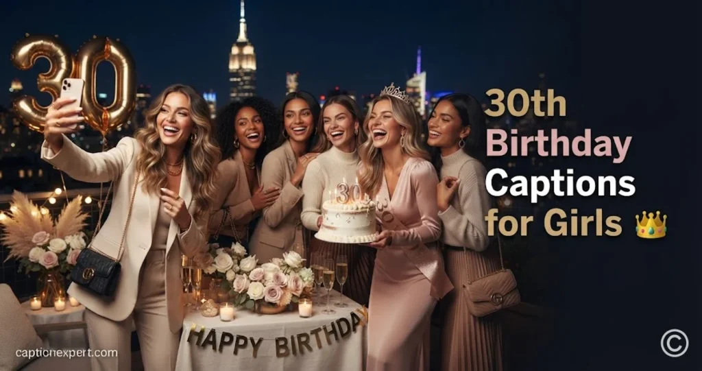 30th Birthday Captions for Girls 

