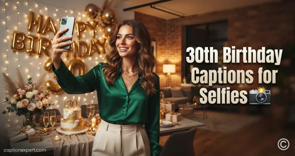 30th Birthday Captions for Selfies 
