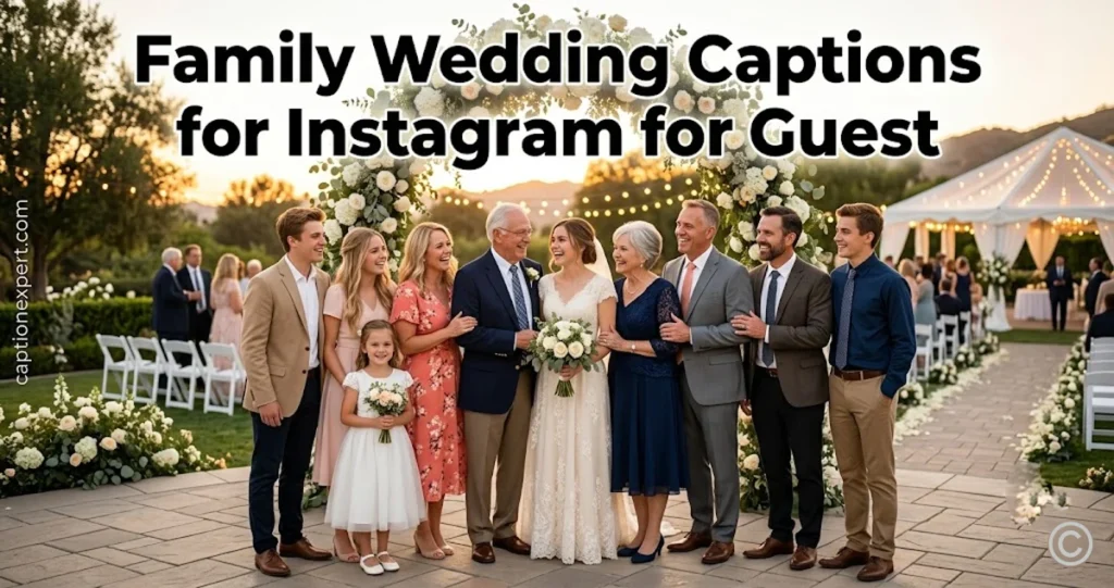 Family Wedding Captions for Instagram for Guest