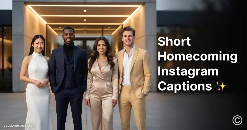 Short Homecoming Instagram Captions