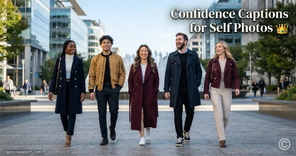 Confidence Captions for Self Photos 