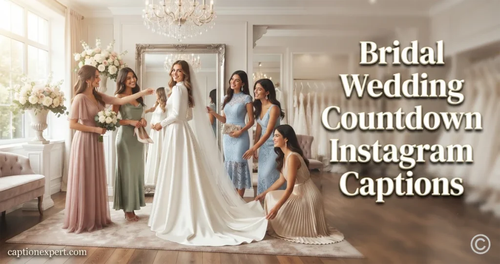 Bridal Wedding Countdown Instagram Captions 
