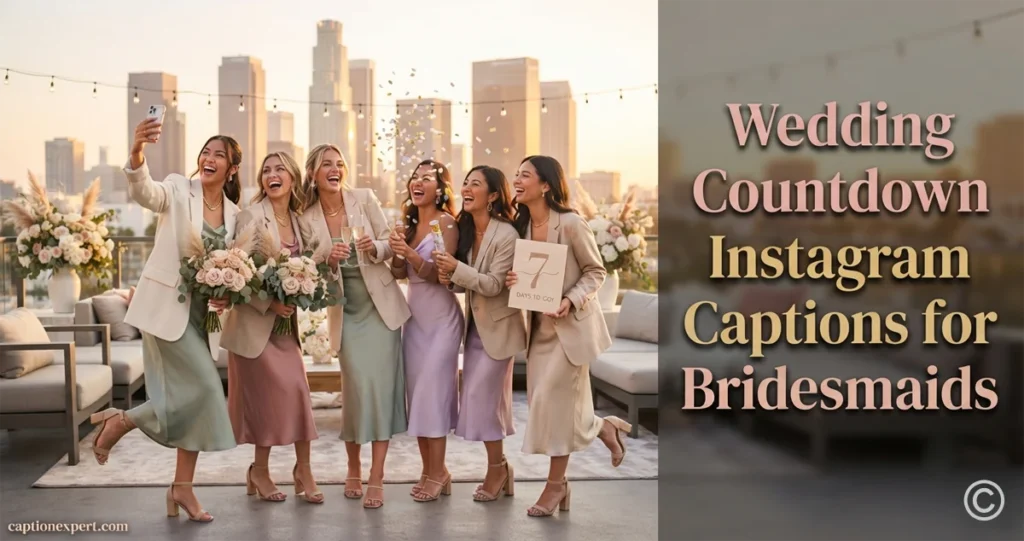 Wedding Countdown Instagram Captions for Bridesmaids