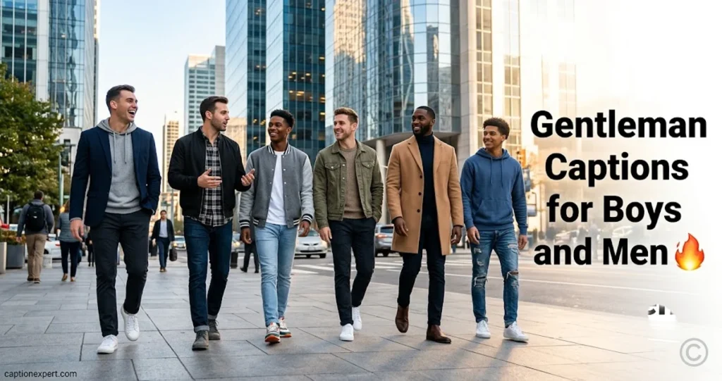 Gentleman Captions for Boys and Men 
