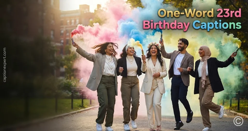 OneWord 23rd Birthday Captions