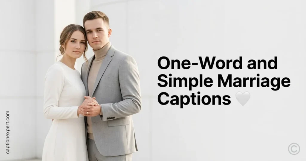 One-Word and Simple Marriage Captions