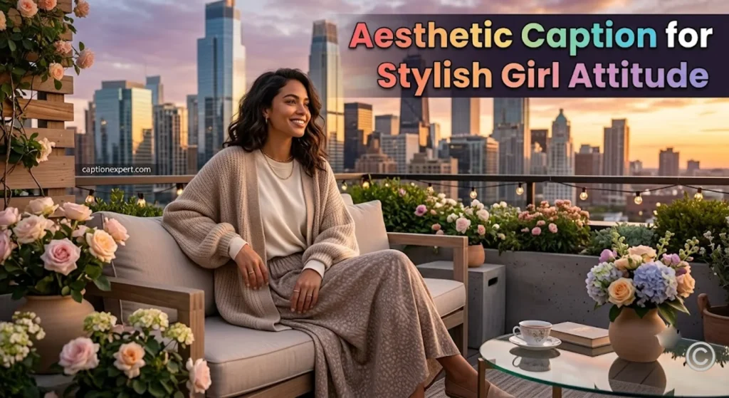 Aesthetic Caption for Stylish Girl Attitude 