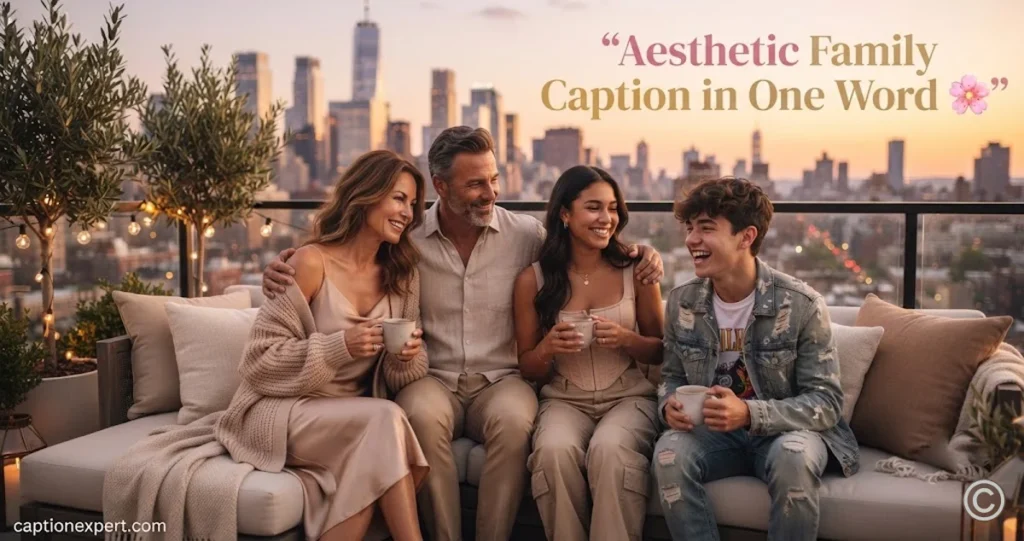 Aesthetic Family Caption in One Word 
