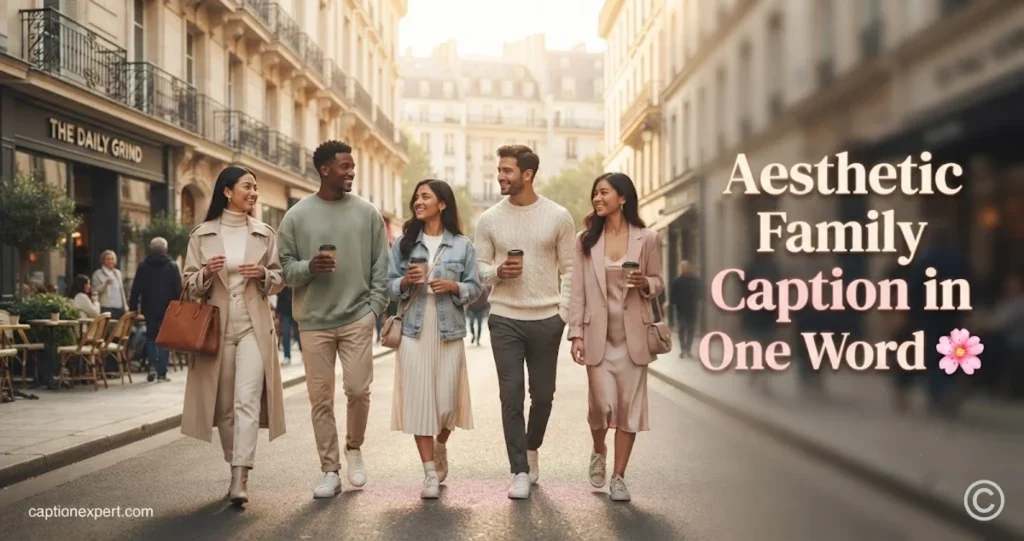 Aesthetic Family Caption in One Word