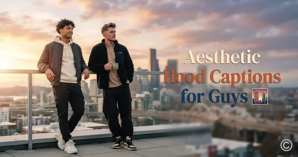 Aesthetic Hood Captions for Guys 
