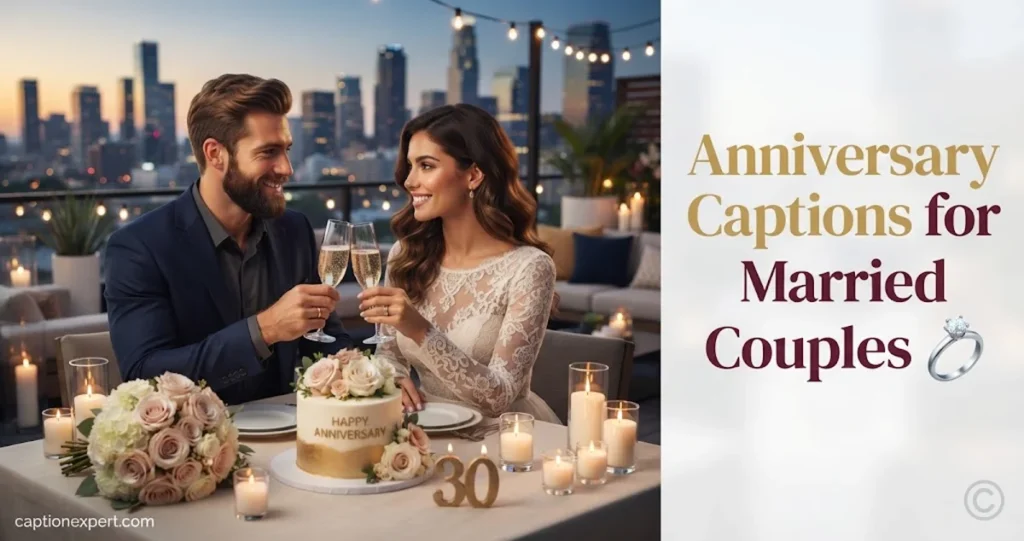 Anniversary Captions for Married Couples 