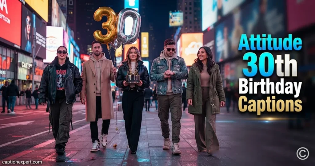 Attitude 30th Birthday Captions 