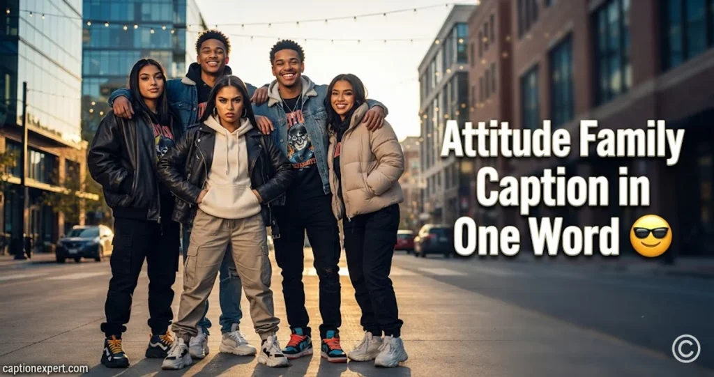 Attitude Family Caption in One Word