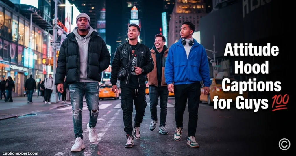 Attitude Hood Captions for Guys 