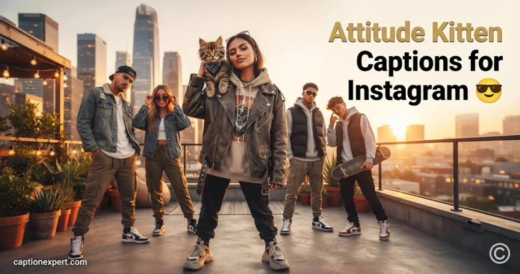 Attitude Kitten Captions for Instagram