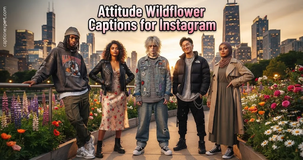 Attitude Wildflower Captions for Instagram