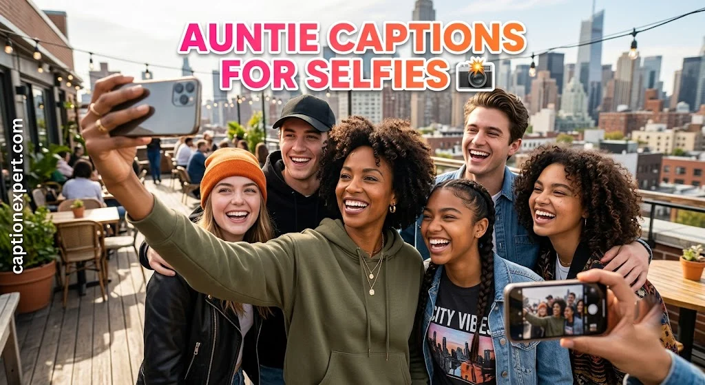 Auntie Captions for Selfies