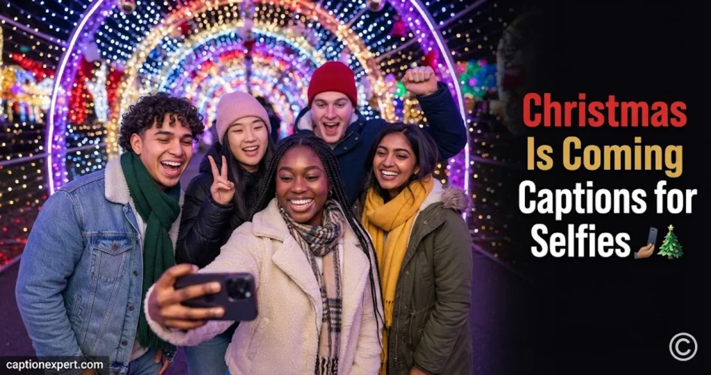 Christmas Is Coming Captions for Selfies