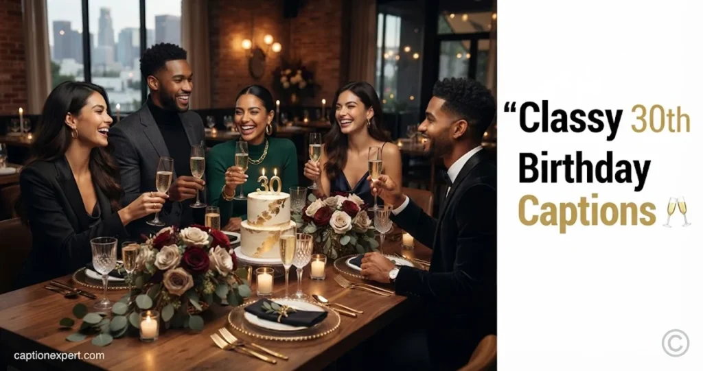 Classy 30th Birthday Captions 
