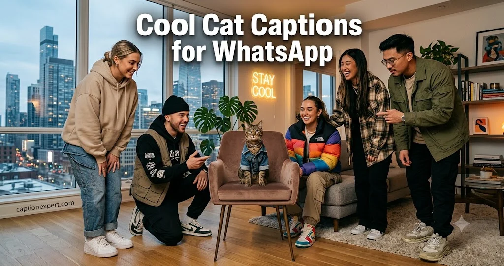 Cool Cat Captions for WhatsApp 