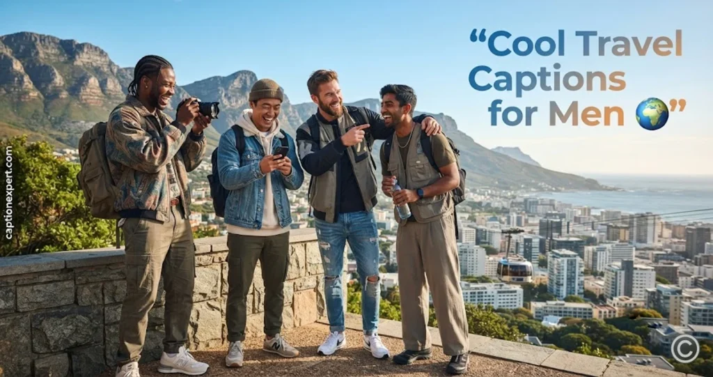 Cool Travel Captions for Men 
