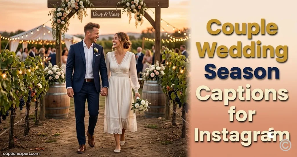 Couple Wedding Season Captions for Instagram