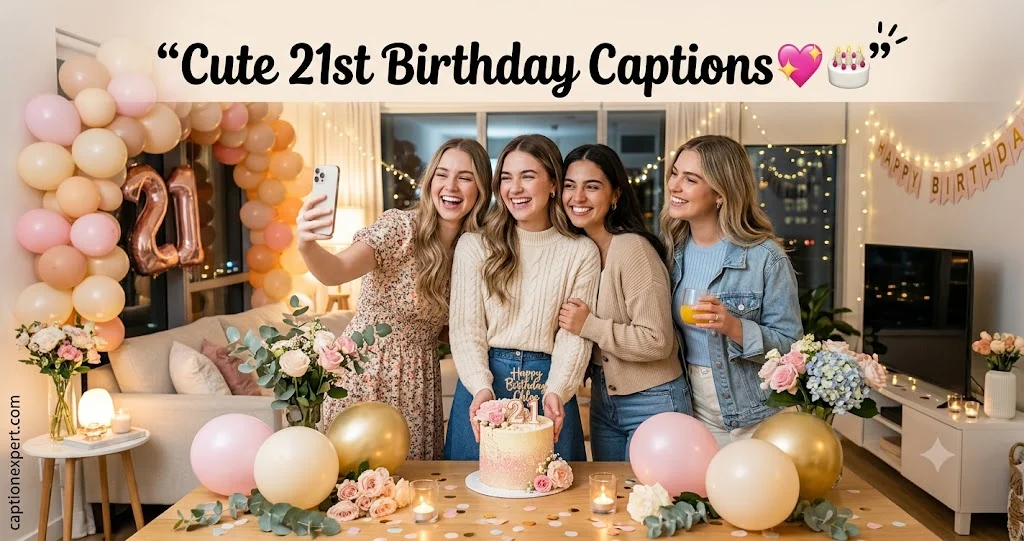 Cute 21st Birthday Captions 
