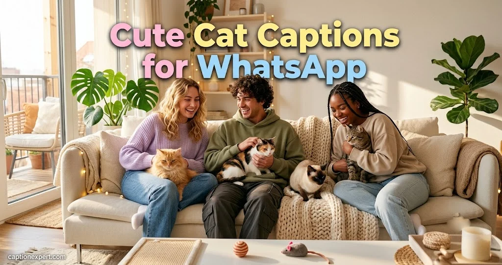 Cute Cat Captions for WhatsApp