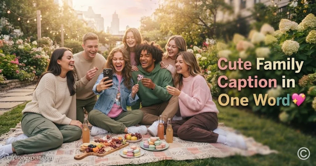 Cute Family Caption in One Word