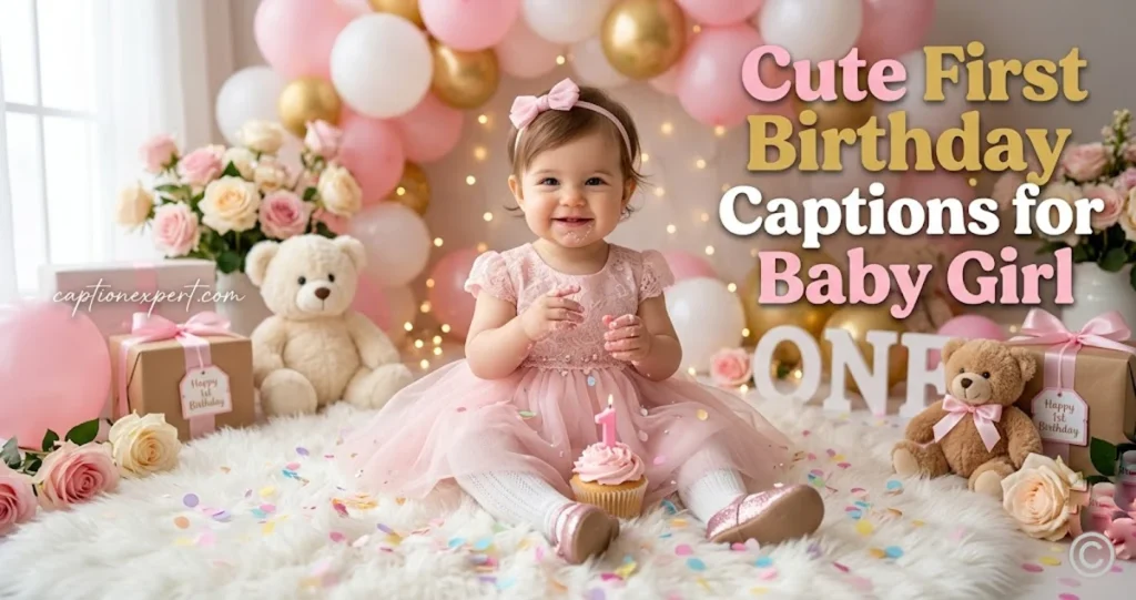  Cute First Birthday Captions for Baby Girl 