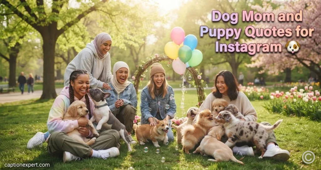 Dog Mom and Puppy Quotes for Instagram 

