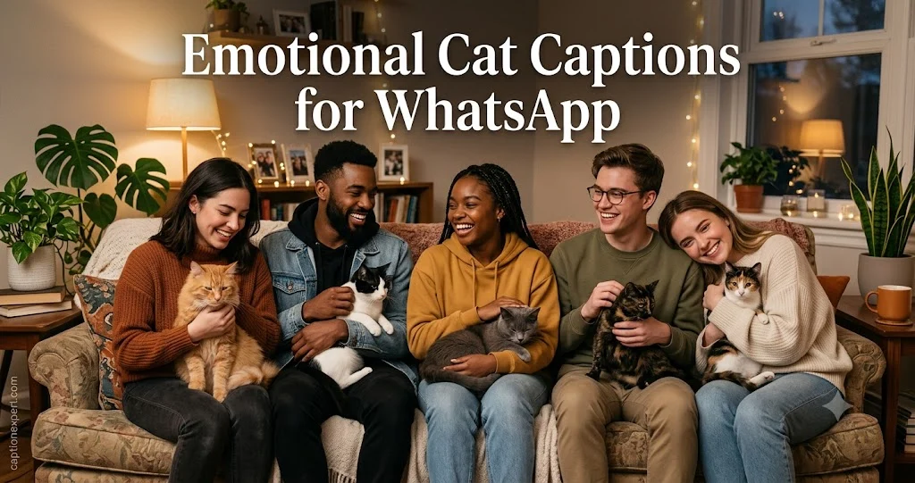 Emotional Cat Captions for WhatsApp 
