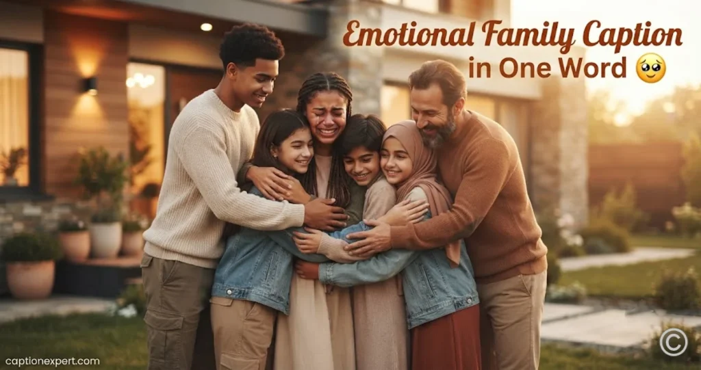Emotional Family Caption in One Word 
