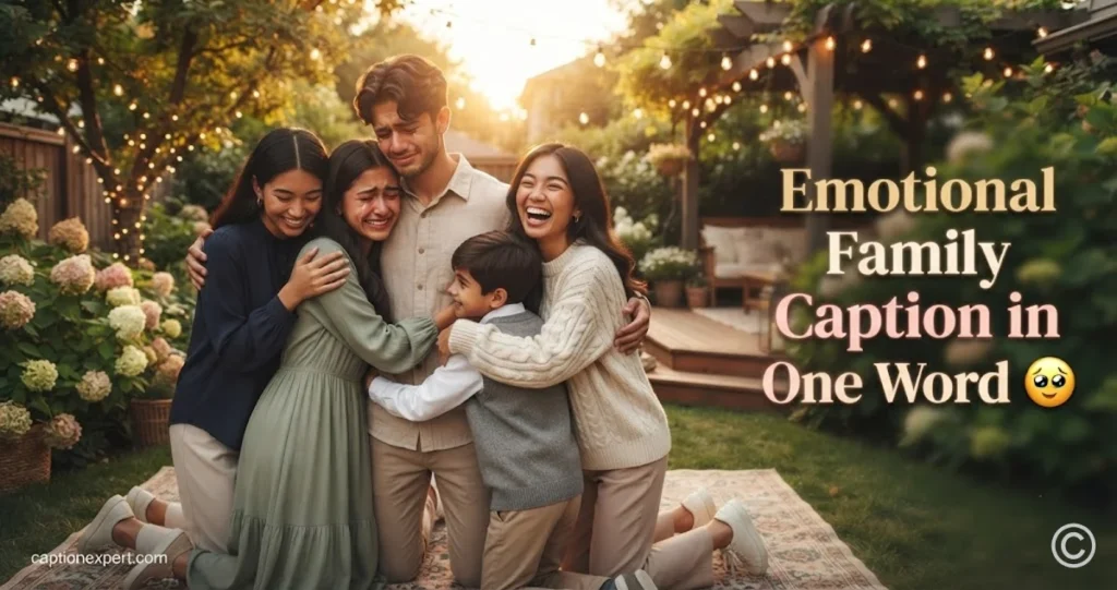 Emotional Family Caption in One Word