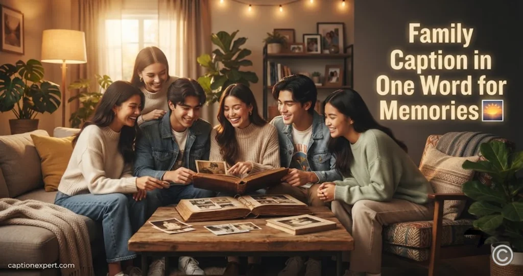 Family Caption in One Word for Memories