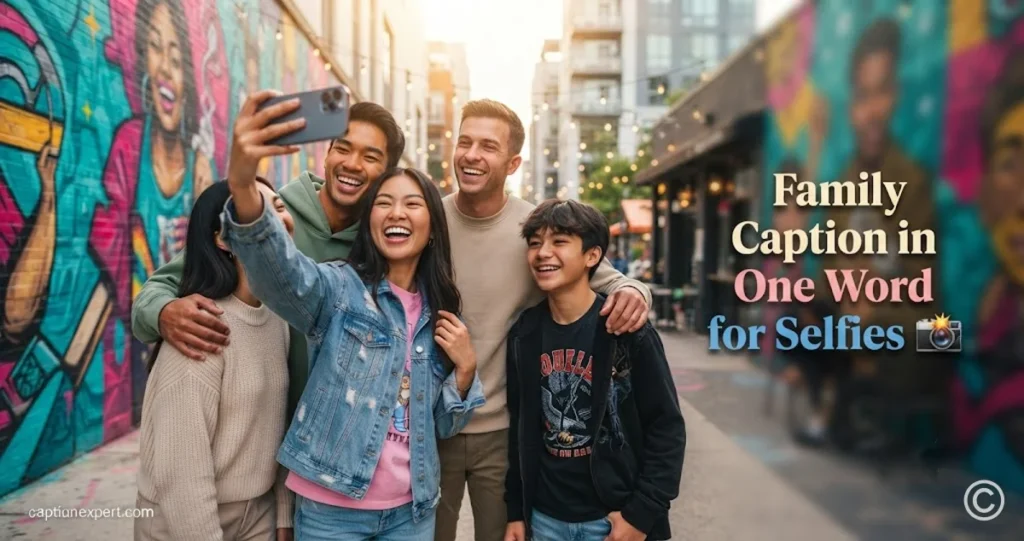 Family Caption in One Word for Selfies