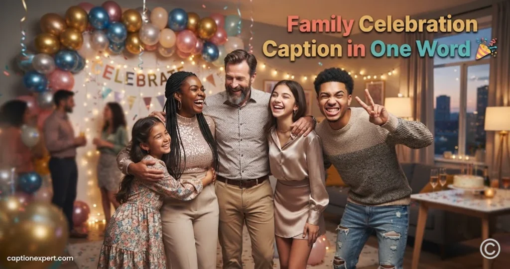 Family Celebration Caption in One Word 