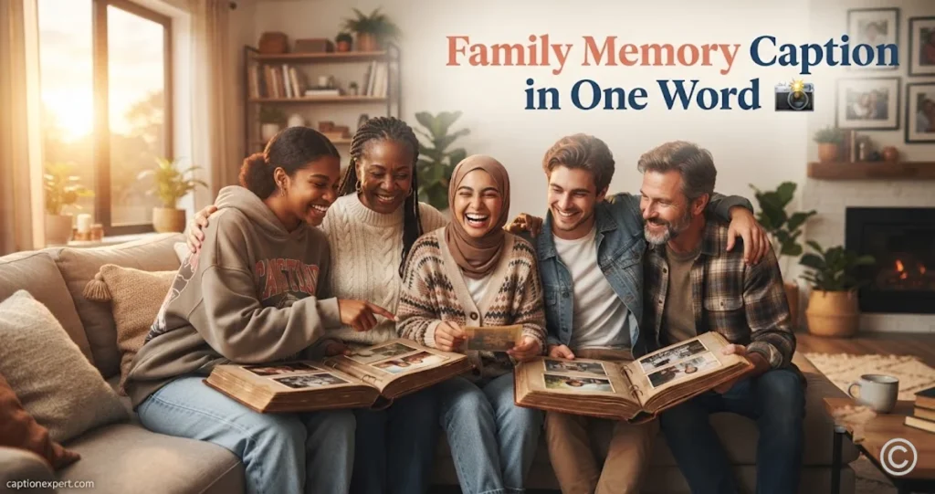 Family Memory Caption in One Word 
