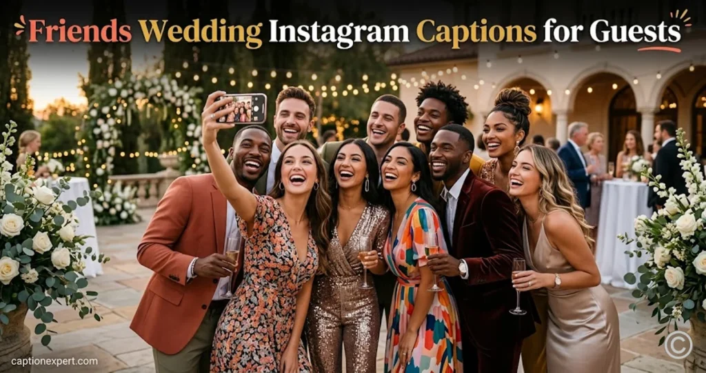 Friends Wedding Instagram Captions for Guests 