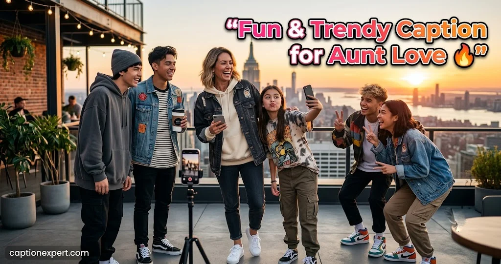 Fun & Trendy Caption for Aunt Love