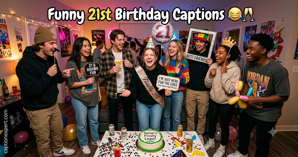 Funny 21st Birthday Captions