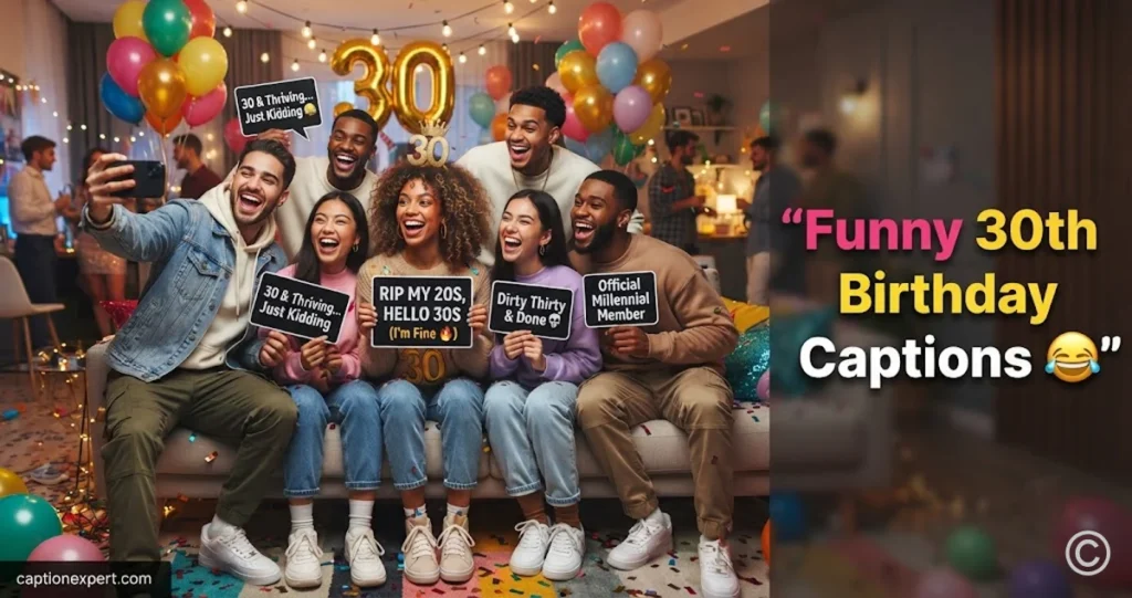Funny 30th Birthday Captions 
