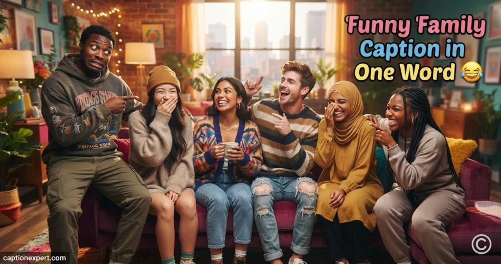 Funny Family Caption in One Word 
