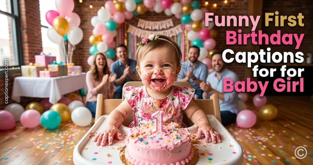 Funny First Birthday Captions for Baby Girl 