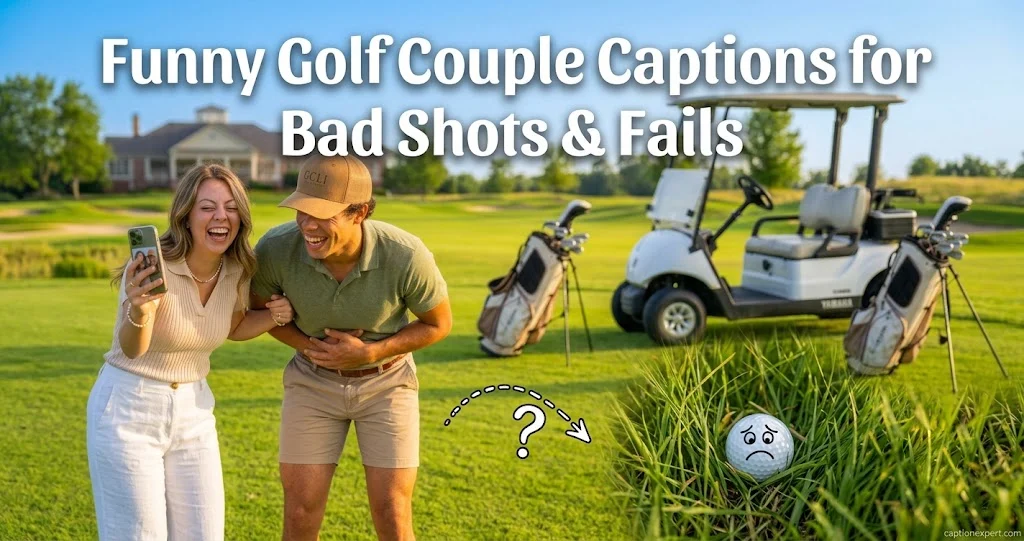 Funny Golf Couple Captions for Bad Shots & Fails
