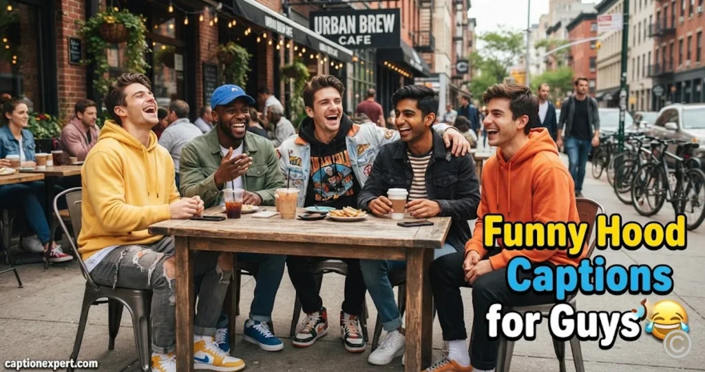 Funny Hood Captions for Guys 
