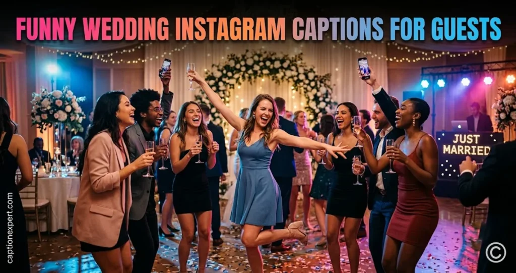 Funny Wedding Instagram Captions for Guests